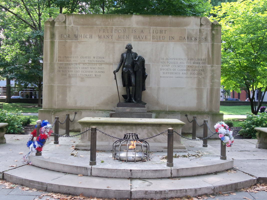 Eternal flame at the memorial