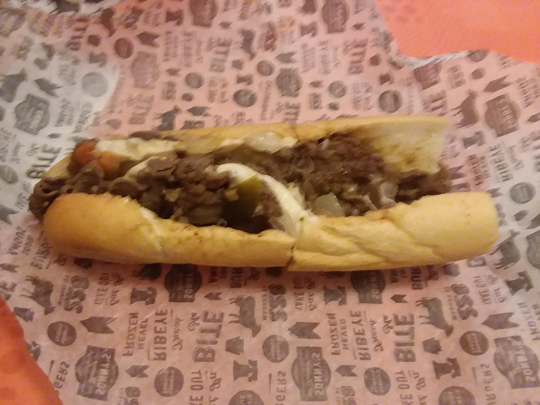 Philly steak with white cheese 