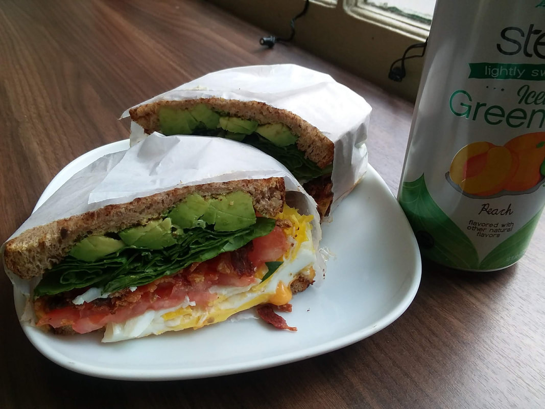 Avocado and egg sandwich