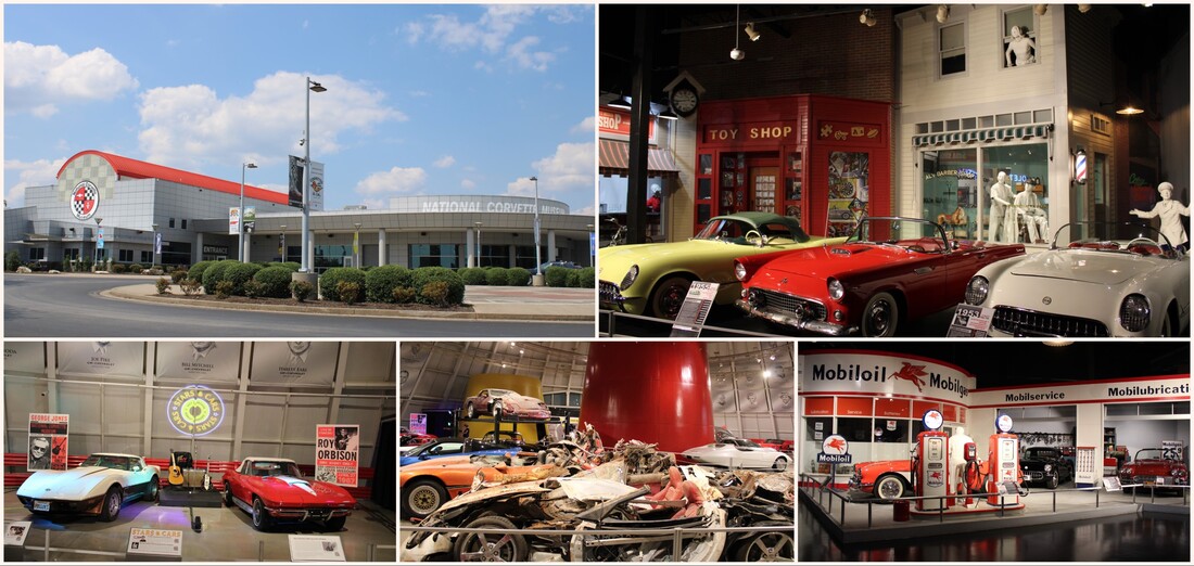 cars inside the corvette museum