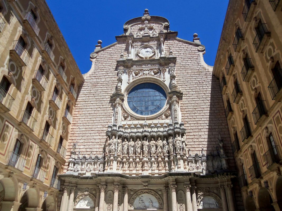 Elaborate entrance with statues