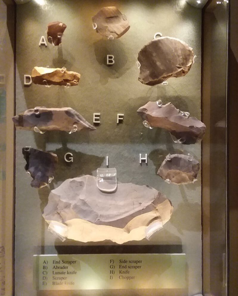 stone tool display