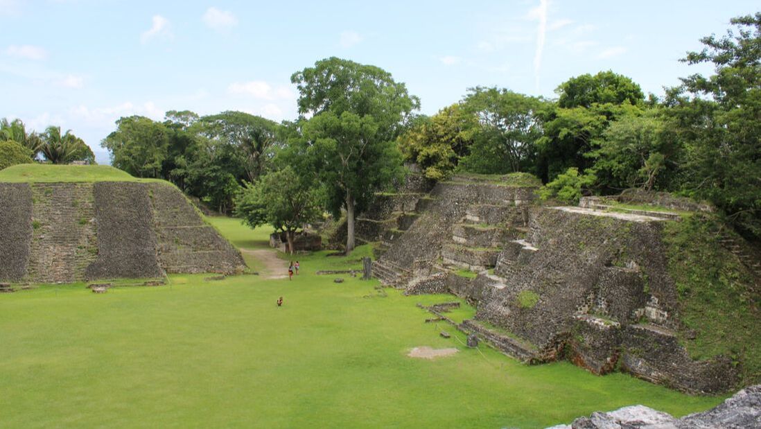 a view of Mayan temples