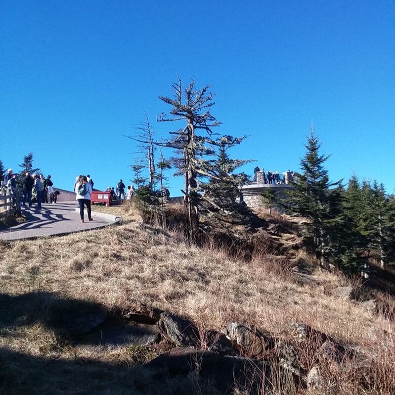 the walk way to the observation deck