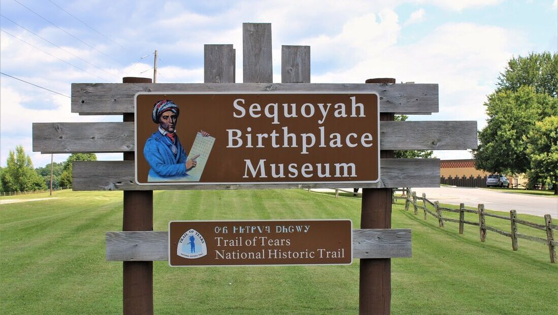 Sign at the entrance of visitor center