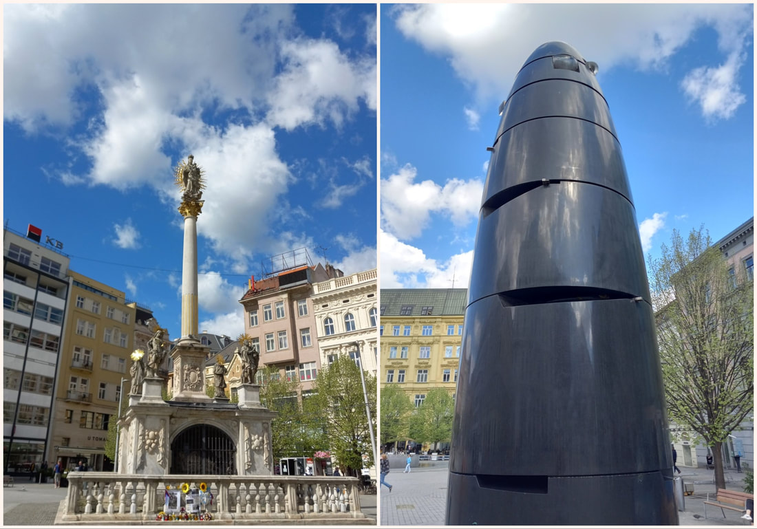 Plague column and the big black clock