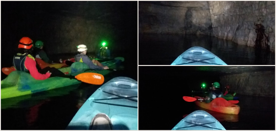 kayaking the mine by lamplight 