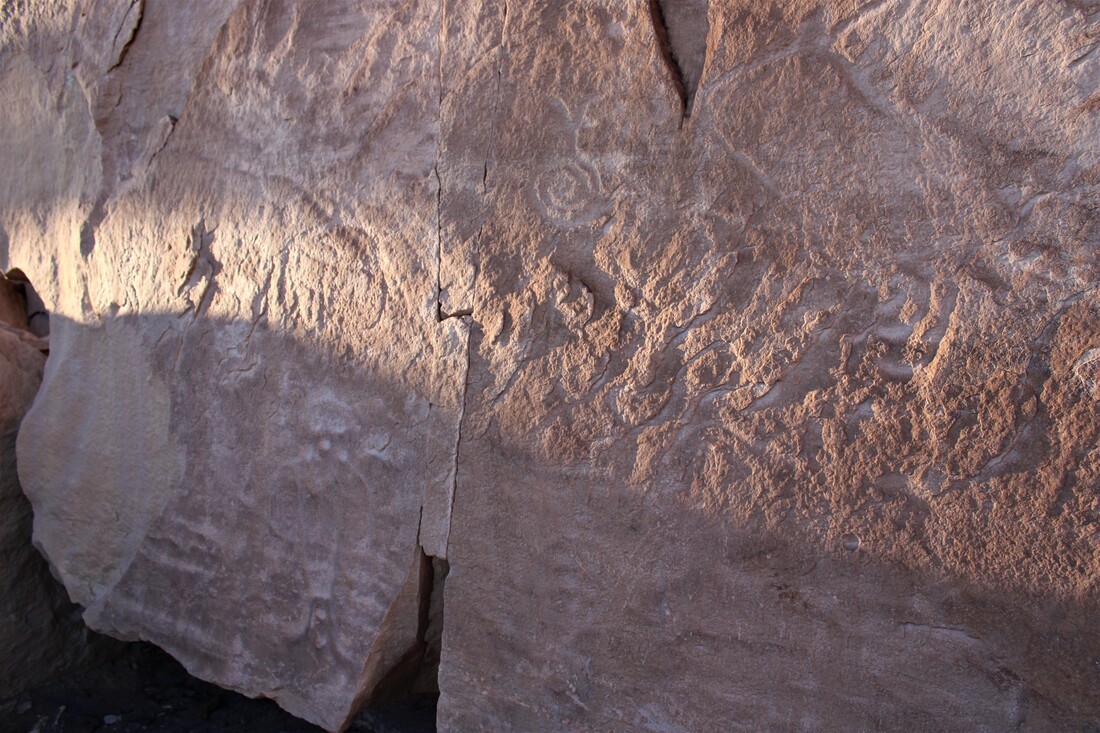 native art depicting spiral patterns