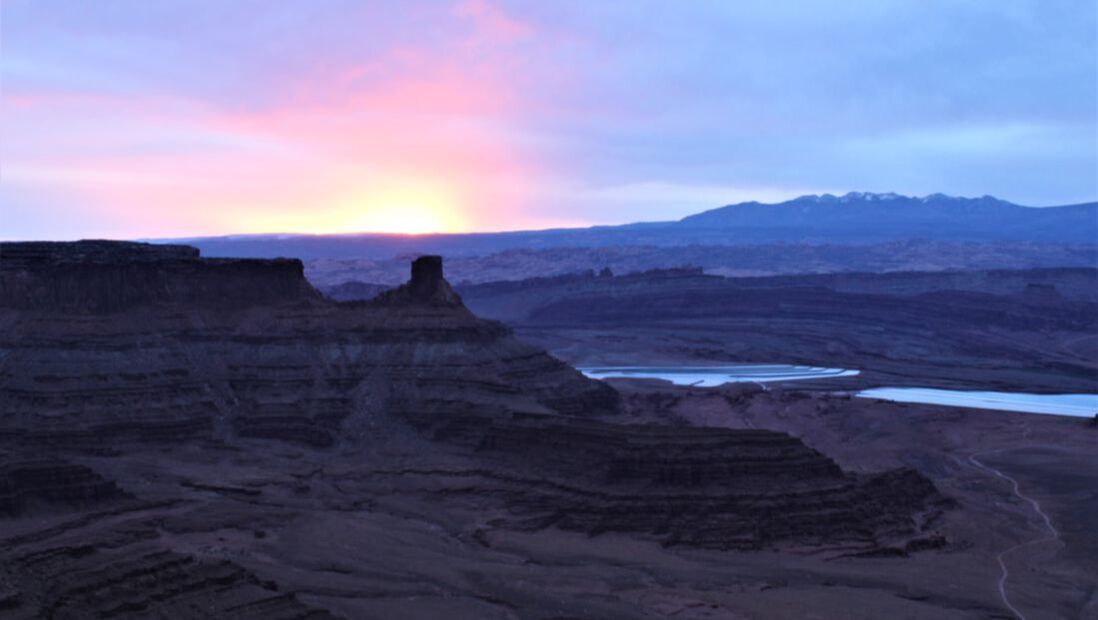 sunrise over the canyon