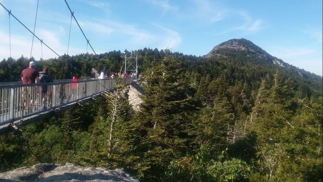 pedestrian bridge at Grandfather Mountain