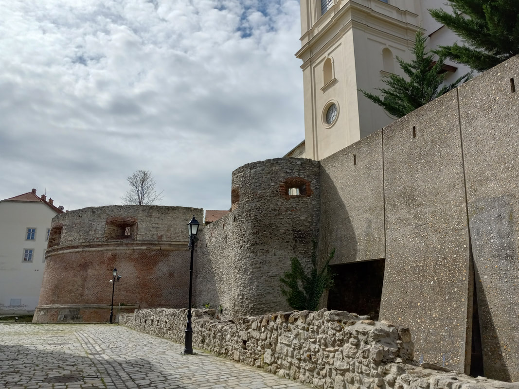 old walls with more recent architecture 